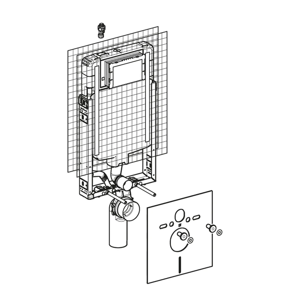 Cassetta Incasso "Combifix Sigma 8" Wc Sospesi 109 Cm