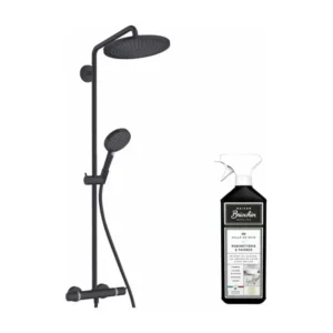 Colonne de douche thermostatique HANSGROHE Croma Select S 280 EcoSmart noir mat + nettoyant Briochin