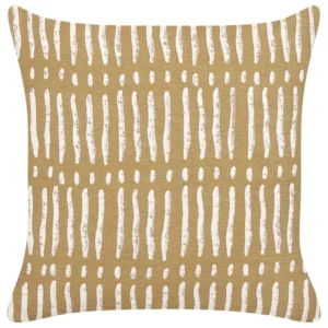 Coton bio Cushion Striped 45 x 45 cm Beige and White SALIX
