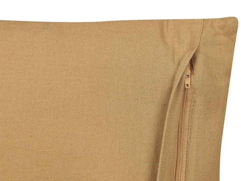 Coton bio Cushion Striped 45 x 45 cm Beige and White SALIX