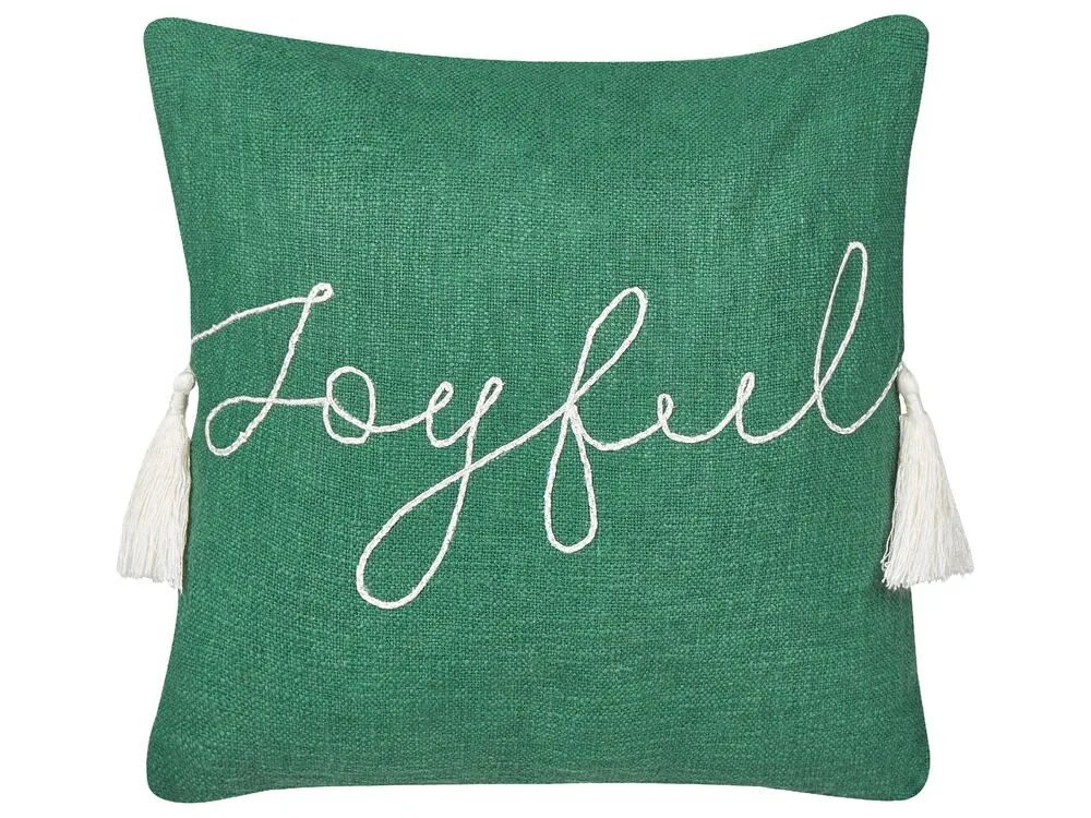 Coton lavé Cushion 45 x 45 cm Green ELETTARIA