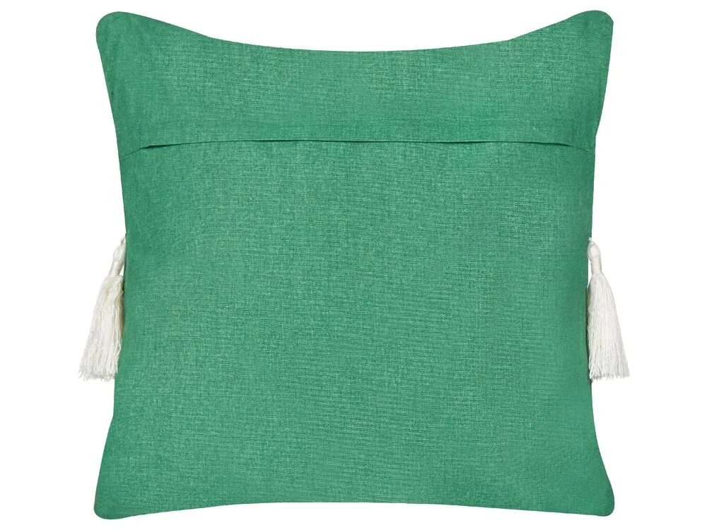 Coton lavé Cushion 45 x 45 cm Green ELETTARIA