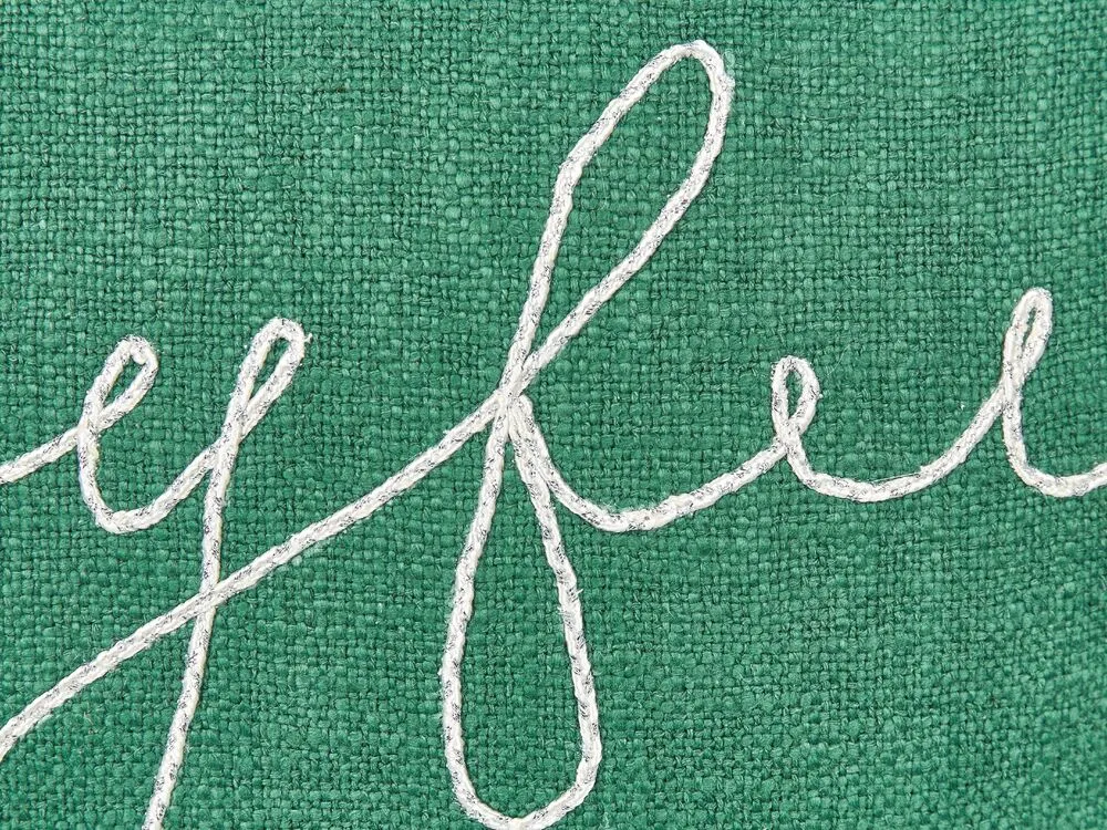 Coton lavé Cushion 45 x 45 cm Green ELETTARIA