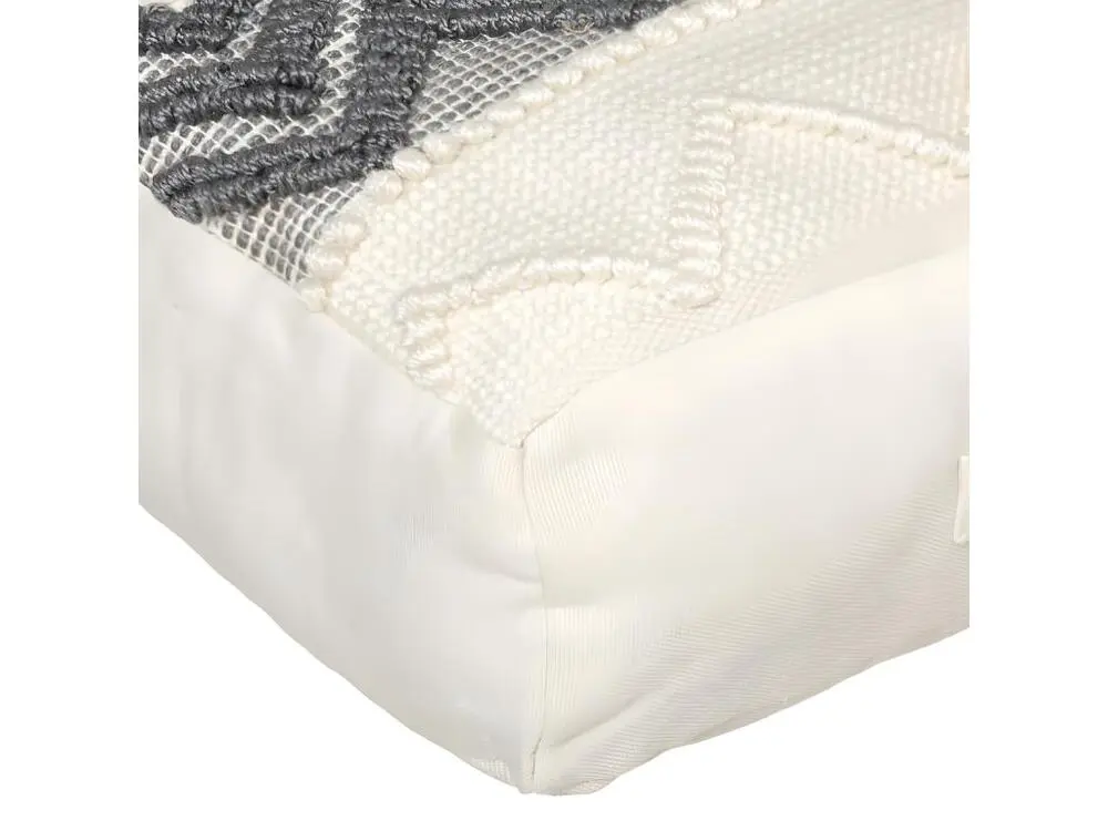 Coussin de sol recyclé "Row" 48 x 48 x 14 cm Atmosphéra - Couleur: Gris