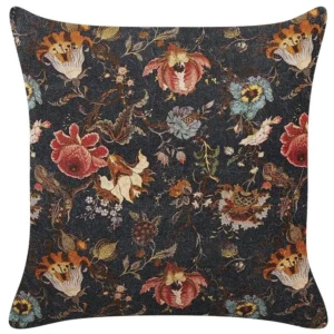 Coussin en velours à motif floral multicolore 45 x 45 cm RAMONDA