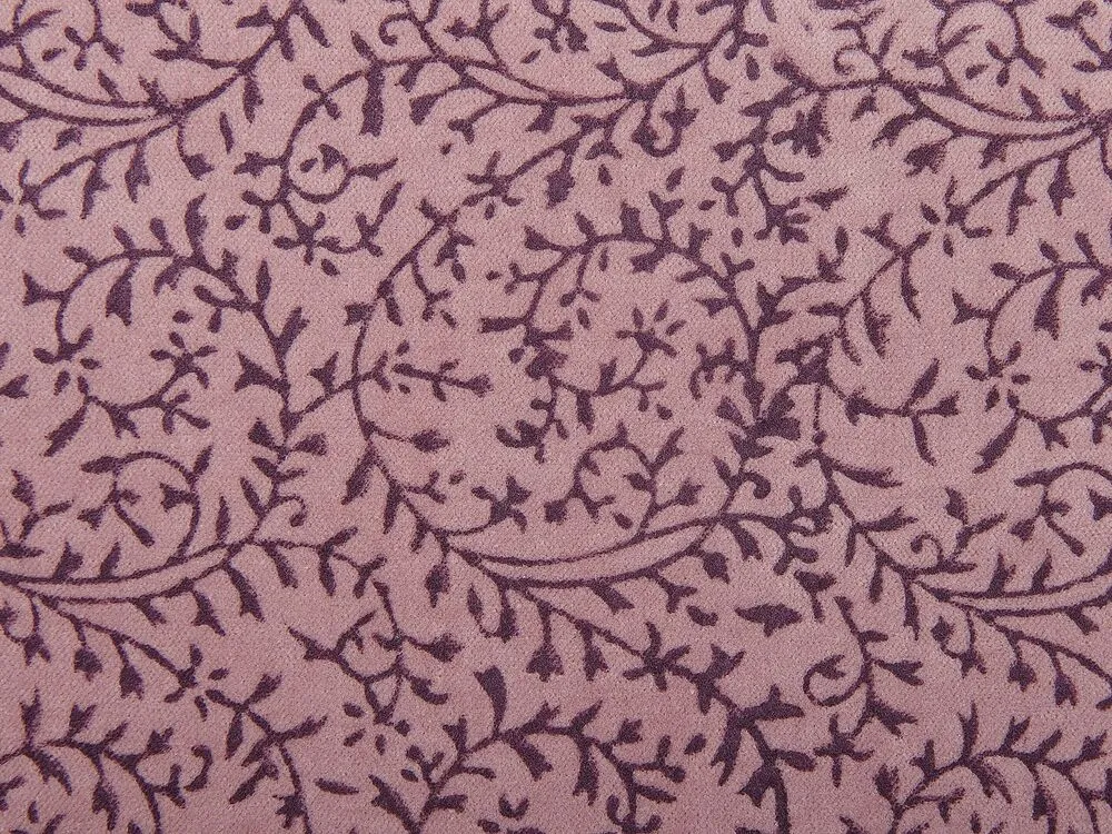 Coussin en velours à motif floral rose 45 x 45 cm ROMNEYA