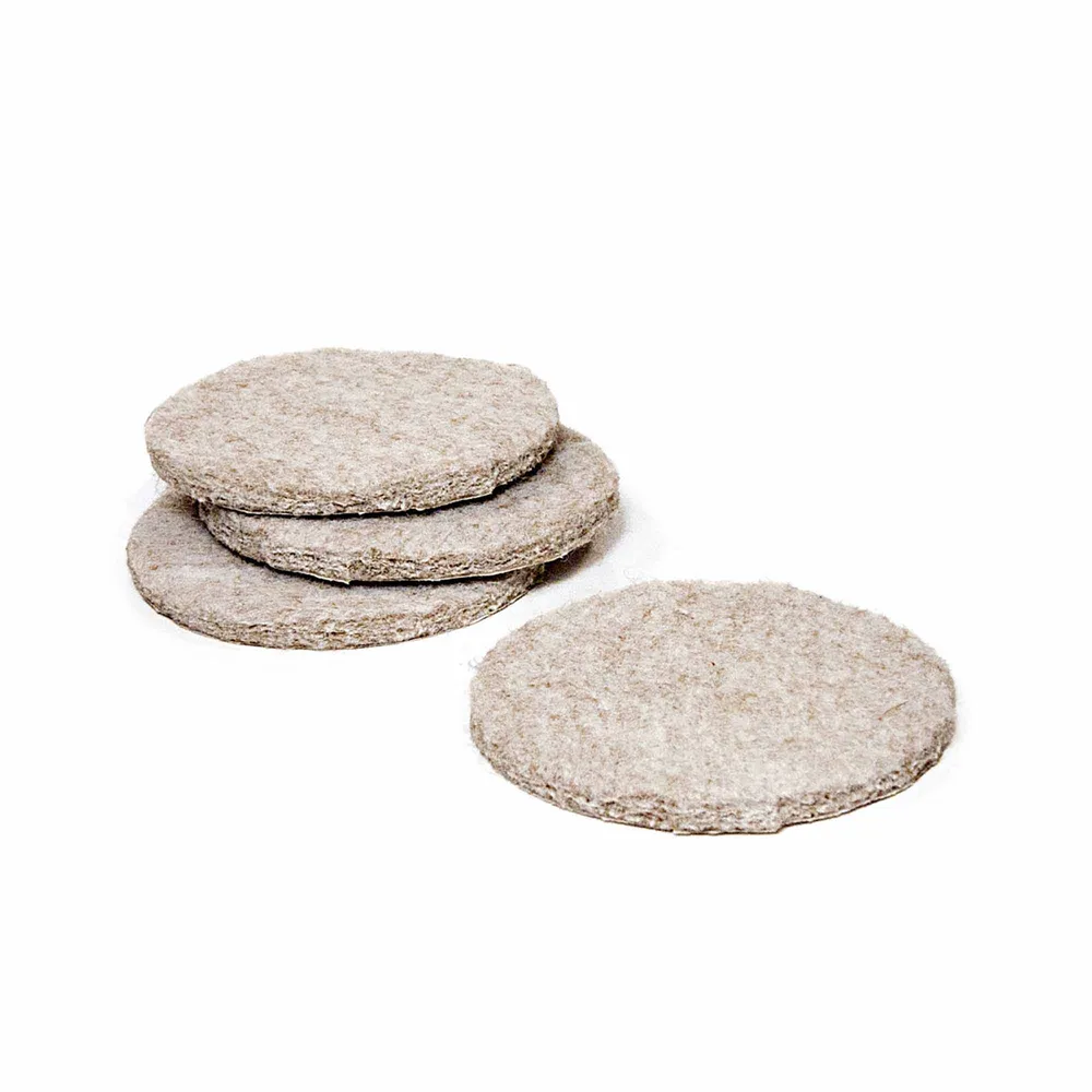 ECO FELTAC coussinets ronds en feutre naturel, emballage de 4 unités