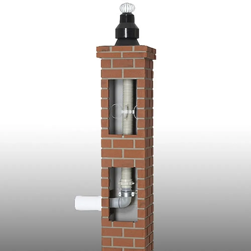 Elément droit _45 cm FLEXCONDENS pour chaudières gaz ou fioul diamètre 80 ED450- 80PPA Réf. 27080504