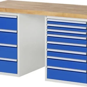 Etabli RAU série 7000 - exemple 7822-3 L1500 x P700 x H890 mm base réseau L1500 x P650 x H850 mm 03-7822A3-157B4M.11 obten...
