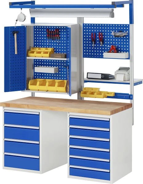 Etabli RAU série 7000 - exemple 7822-3 L1500 x P700 x H890 mm base réseau L1500 x P650 x H850 mm 03-7822A3-157B4M.11 obten...