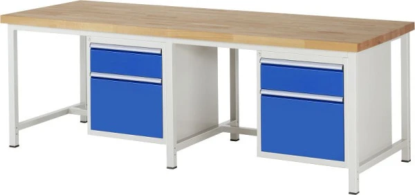 Etabli RAU série 8000 - exemple 8156 L2500 x P900 x H840-1040 mm base réseau L2445 x P850 x H800-1000 mm 03-8156A1-259B4H....