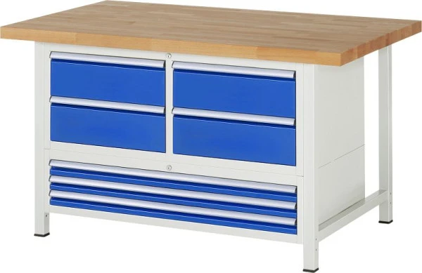 Etabli RAU série 8000 - exemple 8934 L1500 x P900 x H840-1040 mm 13-8934A2-159B4H.11 commander à bas prix