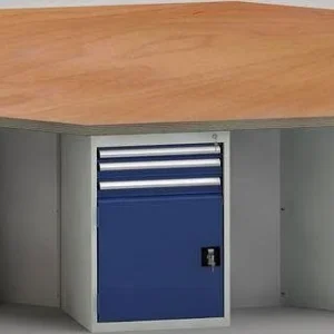 Etabli standard KLW de forme octogonale avec plateau multiplex en hêtre de forme octogonale 3259 x 3259 x 40 mm L x l x P...