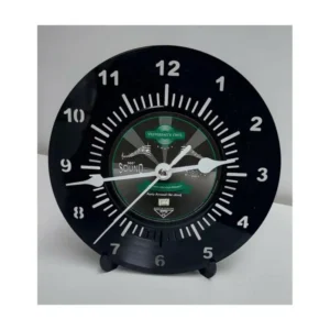 Horloge vinyle 45T recyclé NOIR JAIS