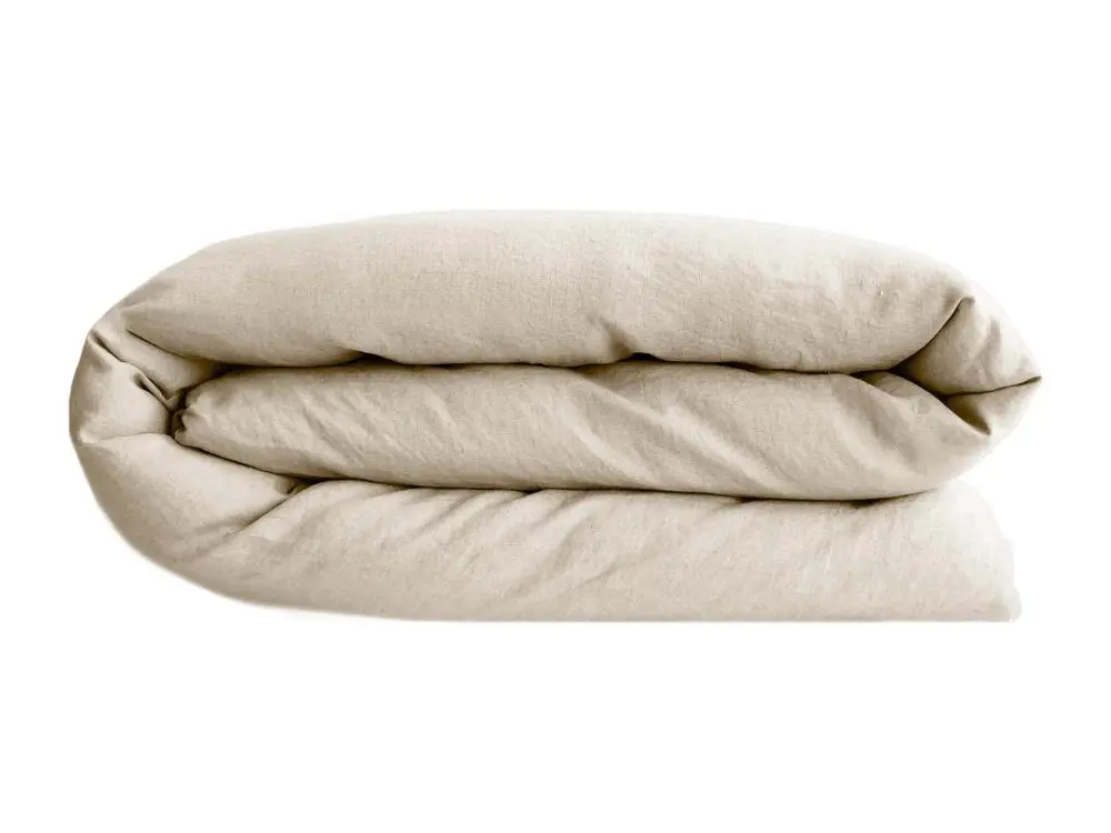 Housse de couette 280X240 cm lin lavé SONATE écru Ficelle