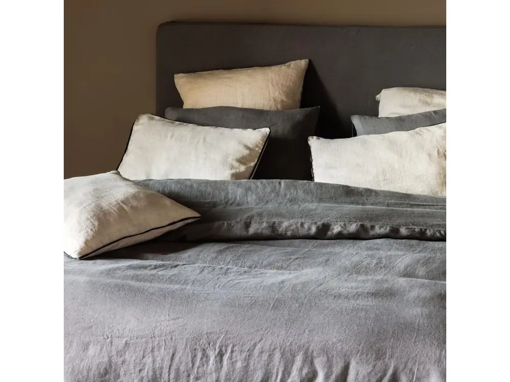 Housse de couette 280X240 cm lin lavé SONATE écru Ficelle