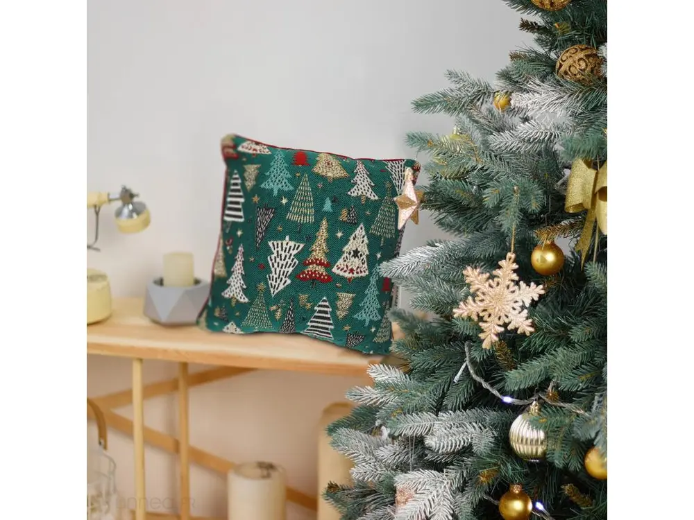 Housse de coussin 45x45 cm CELEBRATION Vert Epicea