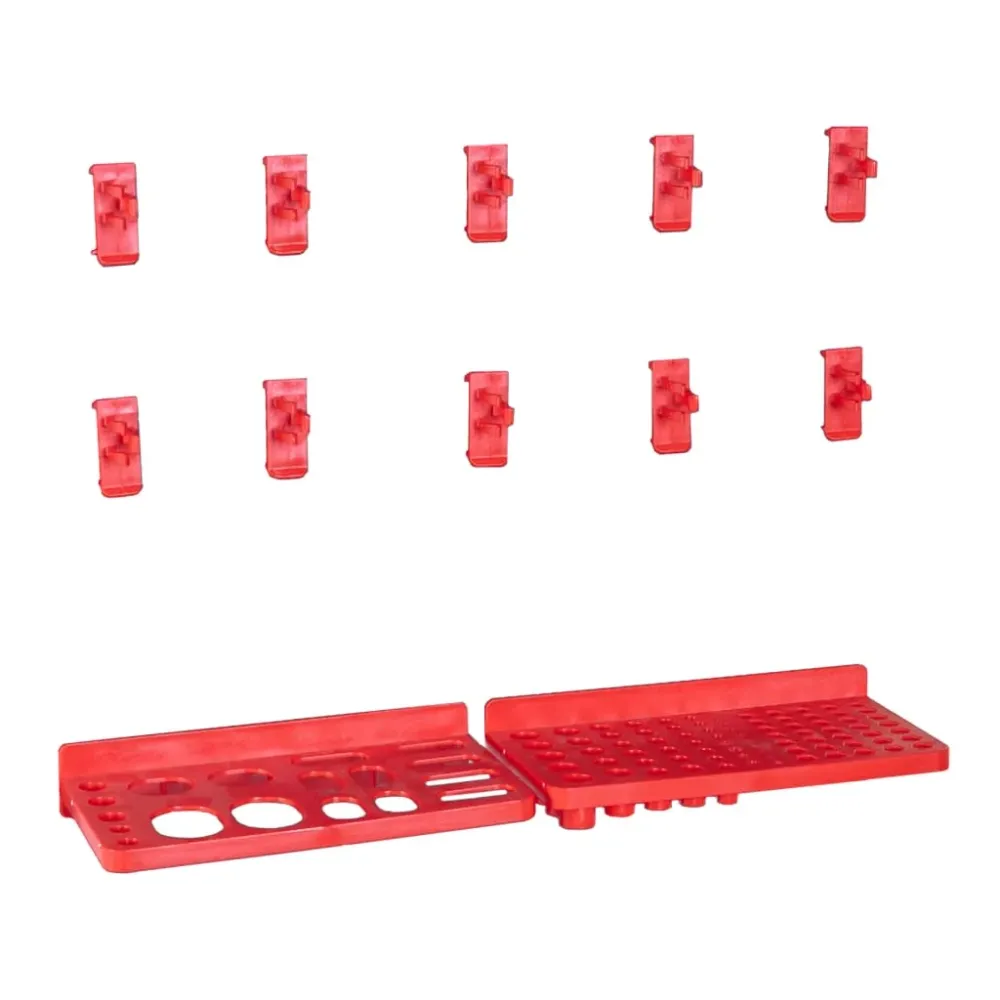 Kit de bacs de stockage et panneaux muraux 80 pièces rouge et noir 02_0003852es