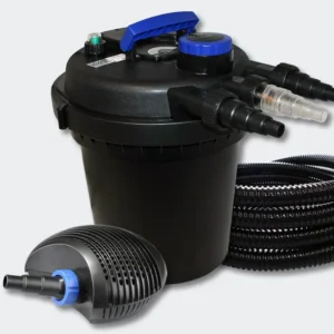 Kit filtration bassin à pression 6000l 11 Watts UVC 20 Watts éco Pompe 25m Tuyau 4216210