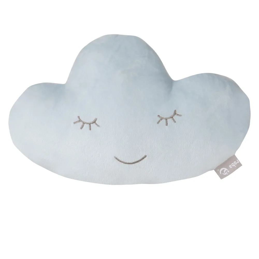 Kuschelkissen Wolke 'roba Style', Hellblau/Sky, flauschiges Dekokissen für Baby- & Kinderzimmer