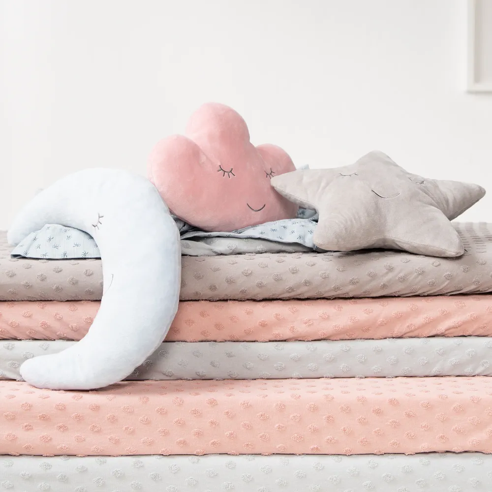 Kuschelkissen Wolke 'roba Style', Hellblau/Sky, flauschiges Dekokissen für Baby- & Kinderzimmer