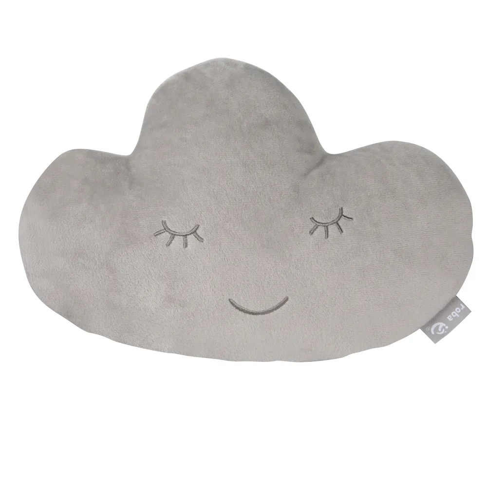 Kuschelkissen Wolke 'roba Style', Silbergrau, flauschiges Dekokissen für Baby- & Kinderzimmer
