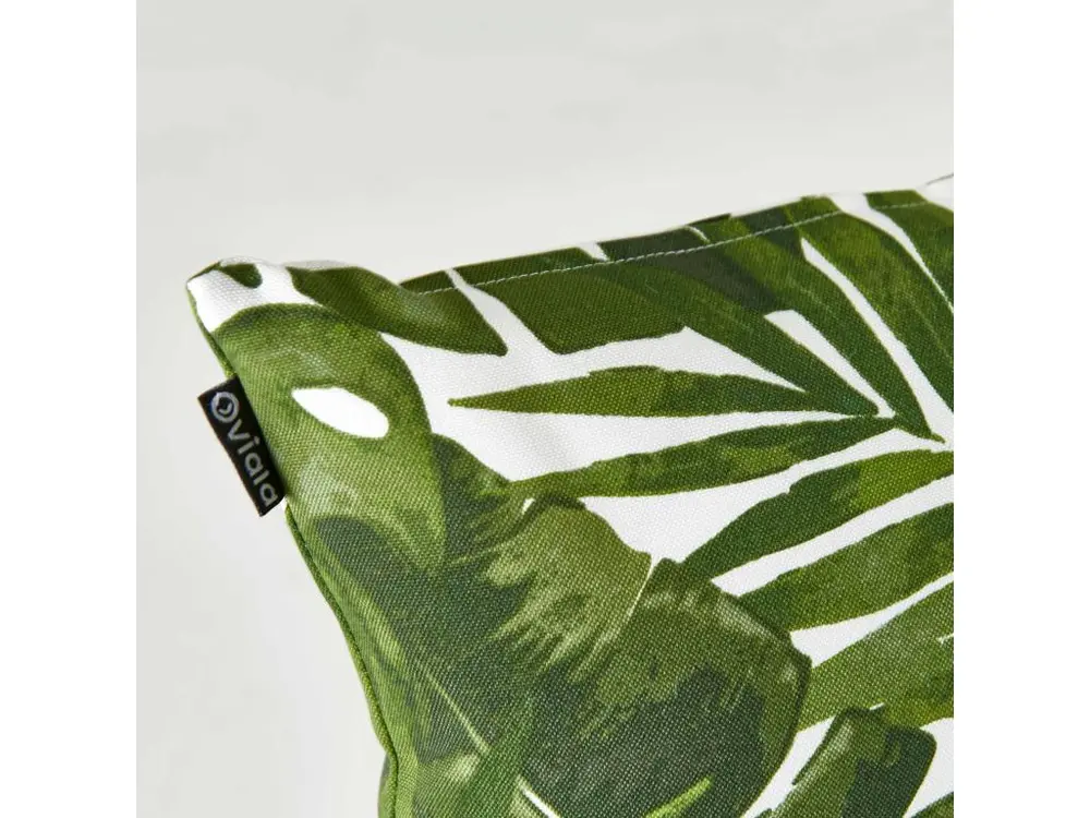 Lot de 2 coussins carrés tissu synthétique jungle 45x45x8 cm