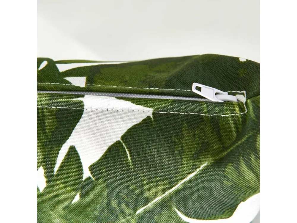 Lot de 2 coussins carrés tissu synthétique jungle 45x45x8 cm