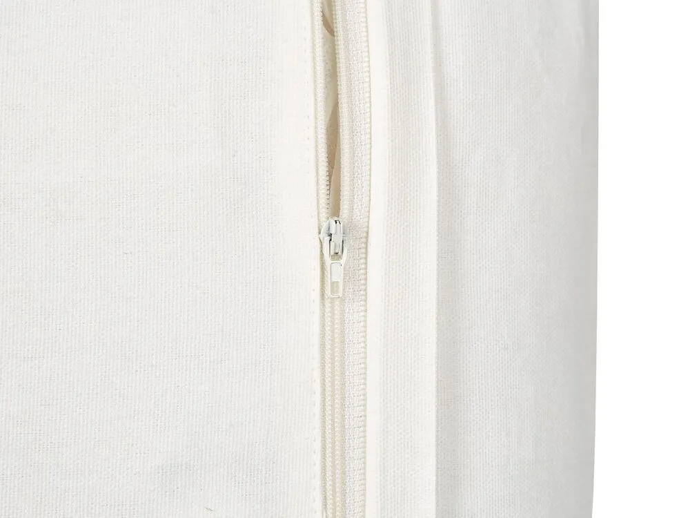 Lot de 2 coussins en coton blanc à motif de cerf rouge 45 x 45 cm VALLOTA