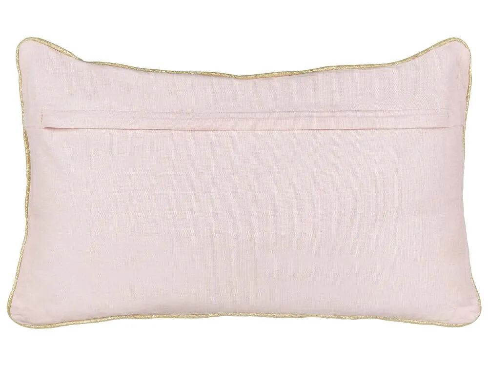 Lot de 2 coussins en velours rose à imprimés d'arbres de Noël 30 x 50 cm ALSOBIA