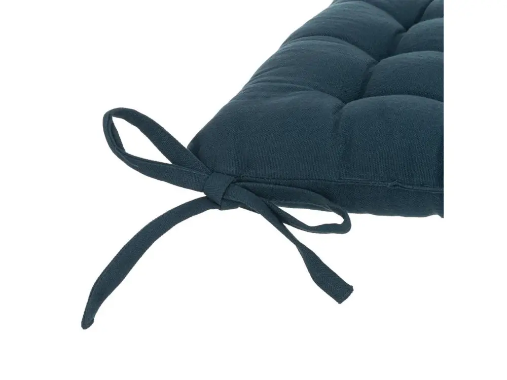 Lot de 4 Galettes de chaise en Coton Bleu egeen 38 x 38 cm