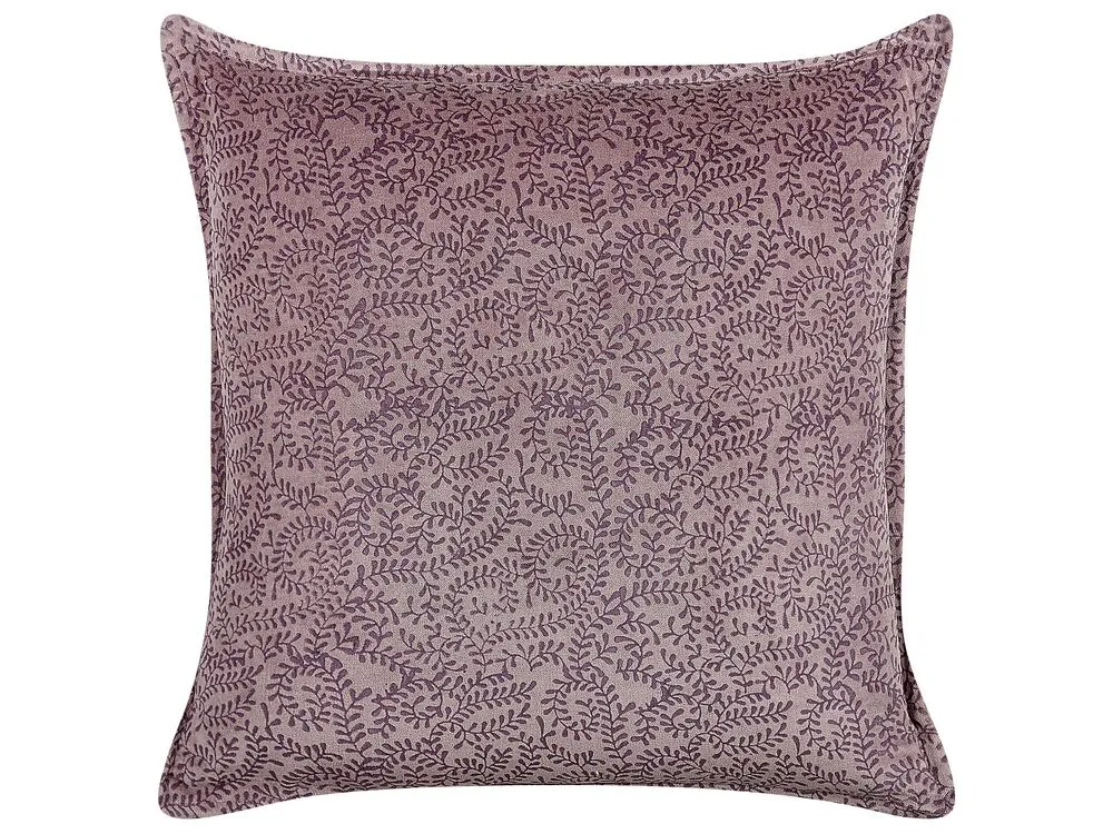 Panne Cushion Floral Motif 45 x 45 cm Pink KALMIA