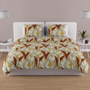 Parure housse de couette en coton 57 fils 240x220 cm TOGO moutarde, par Soleil d'ocre