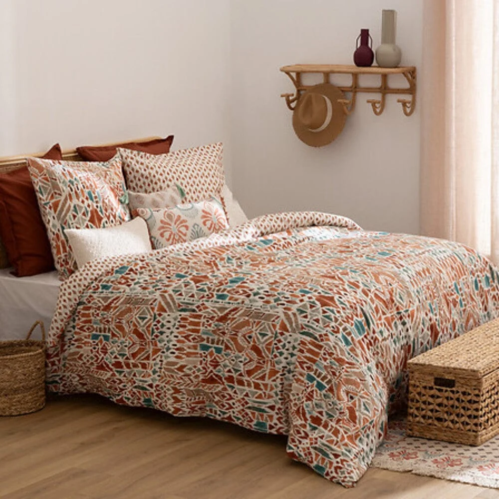 Parure de lit imprimée "Ikat" en coton – Qualité & Prix chez Alpha55 – L’alliance parfaite entre style et utilité