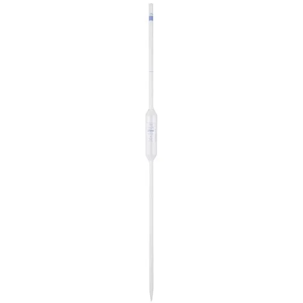 Pipette complète Poulten &amp; Graf VOLAC FORTUNA 25ml avec 1 trait graduation bleue avec certificat individuel UE : 5...