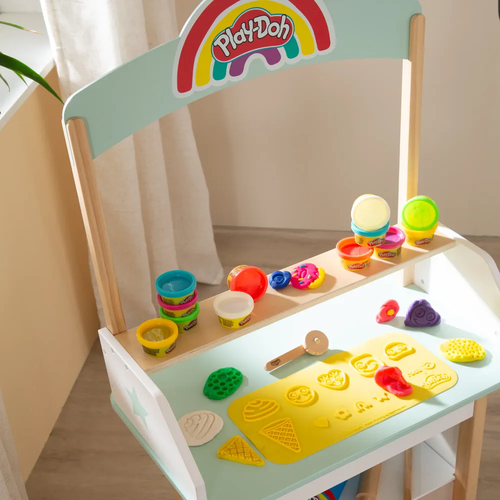 roba x Play-Doh Eisstand inkl. Knetzubehör - Aus FSC-zertifiziertem Holz