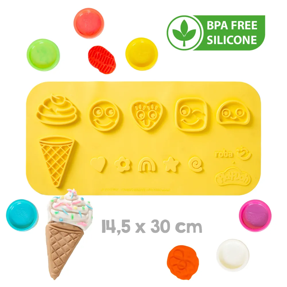 roba x Play-Doh Eisstand inkl. Knetzubehör - Aus FSC-zertifiziertem Holz