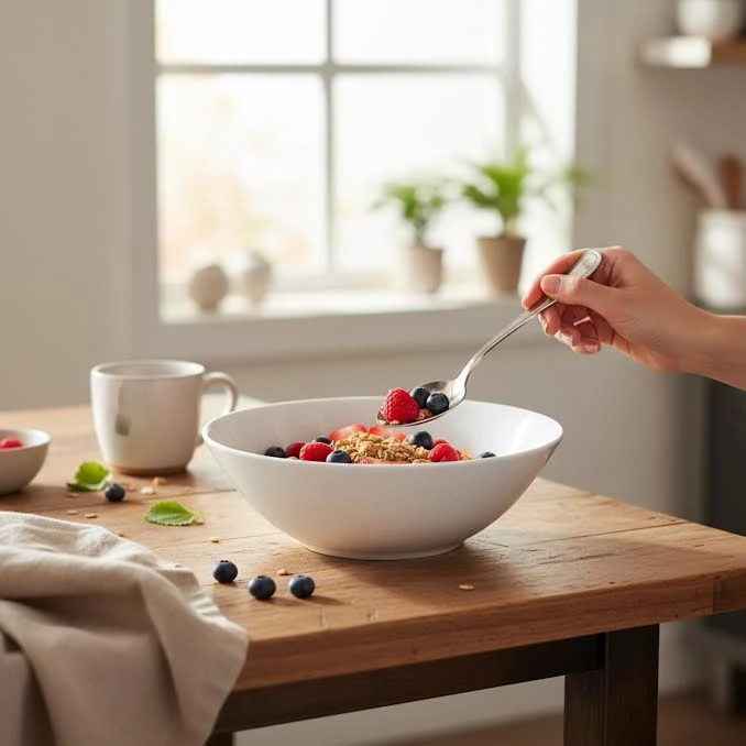 Rolux Opal 4 Piece Cereal Bowl Set Blanc pur