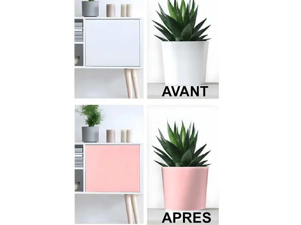 Rouleau d'adhésif décoratif pailleté rose 45 x 150 cm