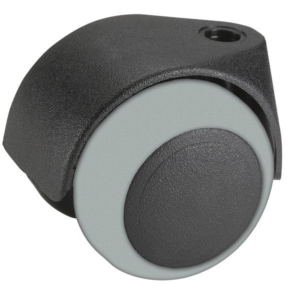 Roulettes doubles Dörner + Helmer pour sols réceptifs avec trou arrière de 8 mm TPE 40 mm capacité de charge 30 kg UE: 20...