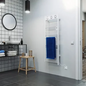 Sèche-serviettes électrique à inertie fluide Sauter Marapi tactile blanc 750W
