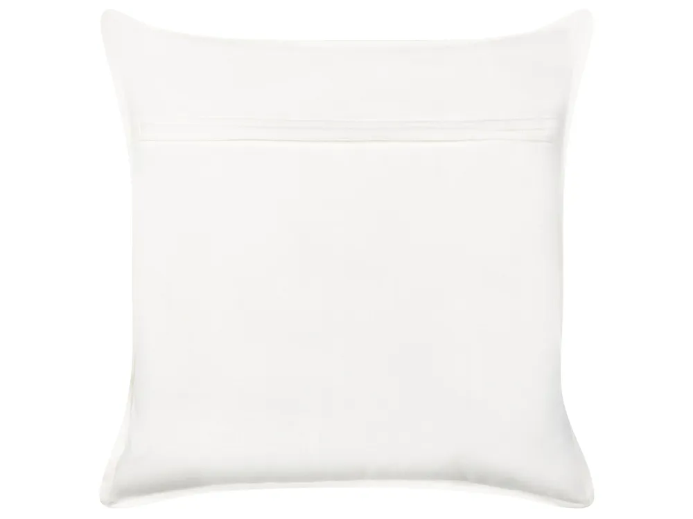 Set 2 En coton Cushions Coral Motif 45 x 45 cm White CORALIUM
