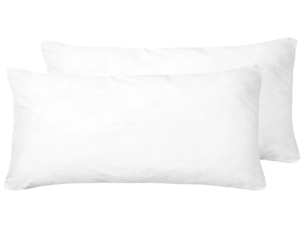 Set 2 Microfibre Bed High Profile Pillow 40 x 80 cm ERRIGAL