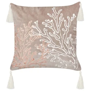 Sierkussen fluweel taupe 45 x 45 cm MAZZAELLA