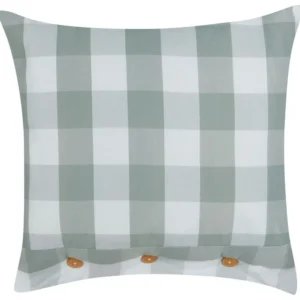 Sierkussen geruit mintgroen 45 x 45 cm TAMNINE