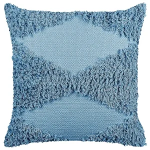 Sierkussen getuft katoen blauw 45 x 45 cm RHOEO