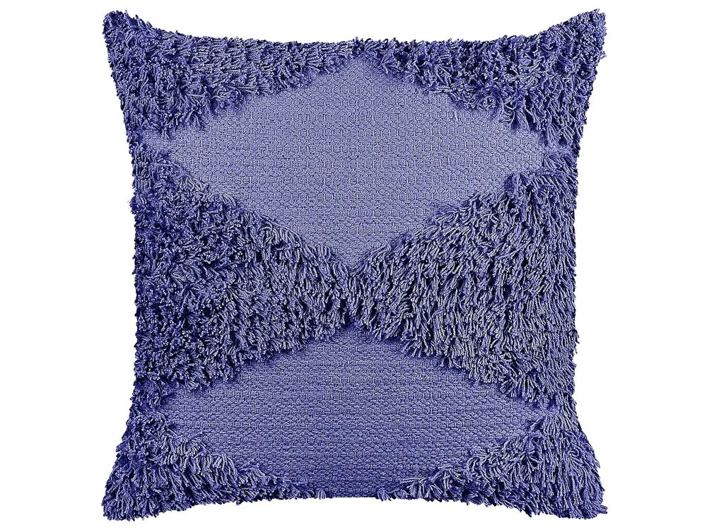 Sierkussen getuft katoen paars 45 x 45 cm RHOEO