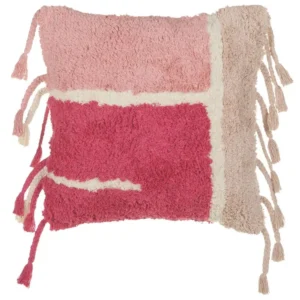 Sierkussen katoen roze 45 x 45 cm BISTORTA