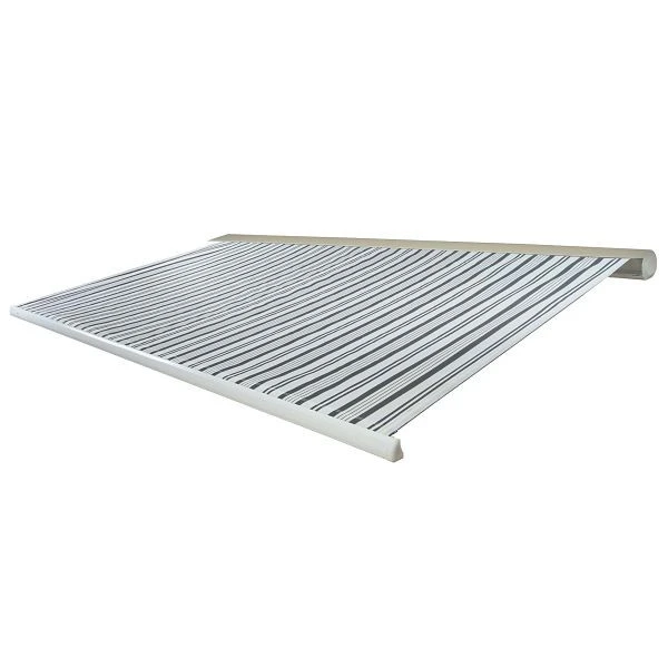 Store à cassette électrique Mendler T123 store cassette complète 45x3m polyester gris/blanc 36159+34295+34432 prendre à ba...