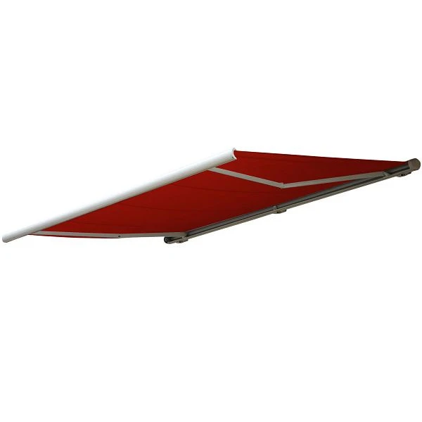 Store cassette électrique Mendler T123 store cassette complète 45x3m polyester rouge bordeaux 76468+34432 commander à bas...